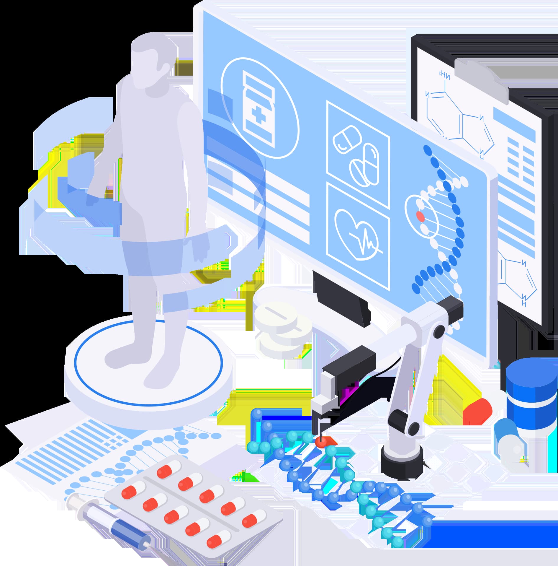 custom-biotech-software-development-revolve-healthcare Custom biotech software development image by macrovector on Freepik.